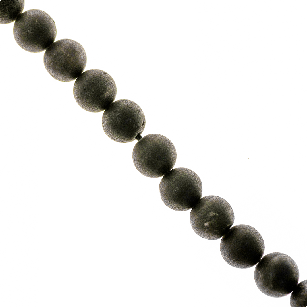 Druzy Agate, Semi-Precious Stone, Black , 8mm, Approx 46 pcs per strand