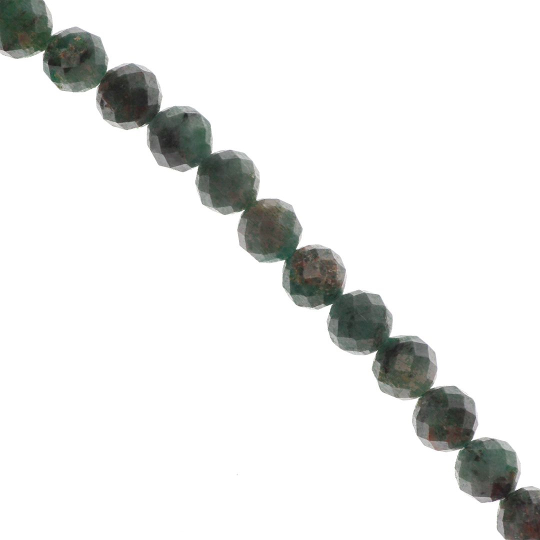 Faceted Emerald, Semi-Precious Stone, 6mm, Approx 65 pcs per strand
