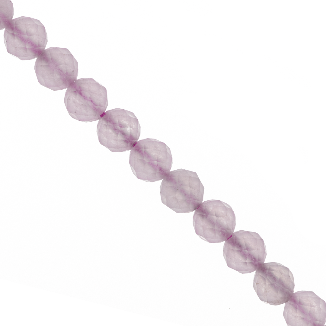 Faceted Orchid Jade, Semi-Precious Stone, 8mm, Approx 51+pcs per strand