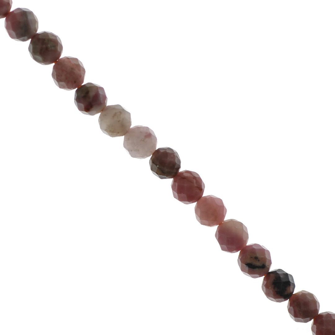 Faceted Rhodonite, Semi-Precious Stone, Available in Multiple Sizes