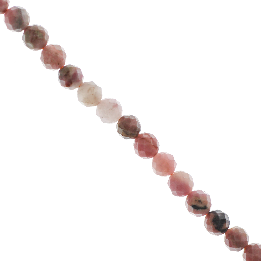 Faceted Rhodonite, Semi-Precious Stone, Available in Multiple Sizes