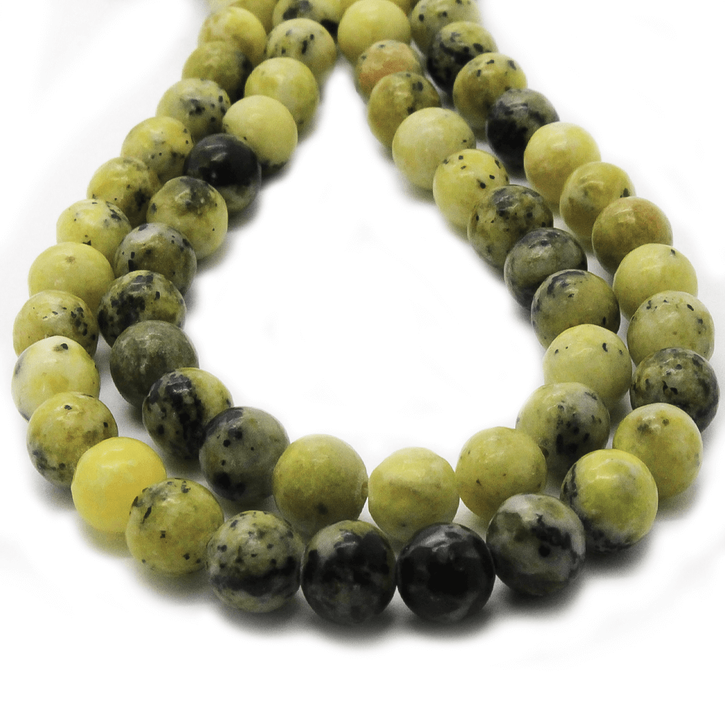 Yellow Serpentine, Semi-Precious Stone, 8mm, 48 pcs per strand