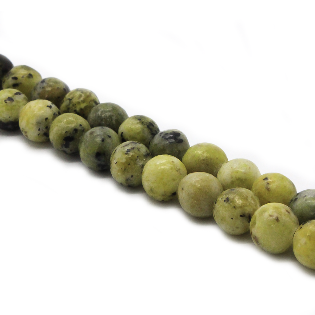 Yellow Serpentine, Semi-Precious Stone, 6mm, 62 pcs per strand