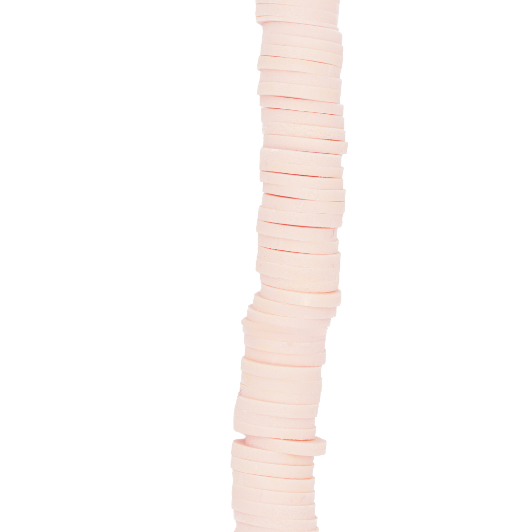 Heishi Beads, Flat Disk Polymer Clay Beads, 6mm, Available in Multiple Colours