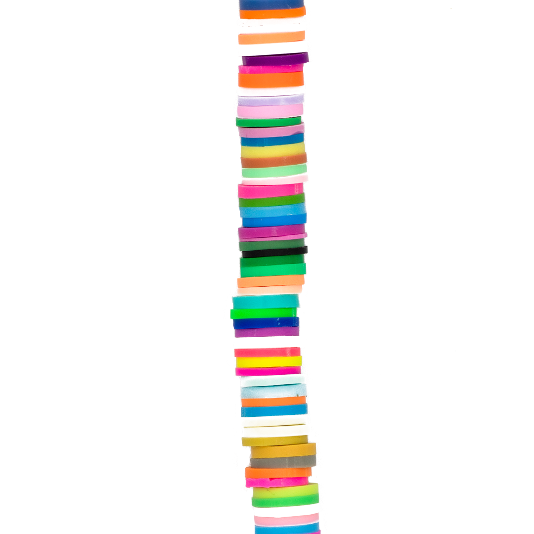 Heishi Beads, Flat Disk Polymer Clay Beads, 8mm, Available in Multiple Colours