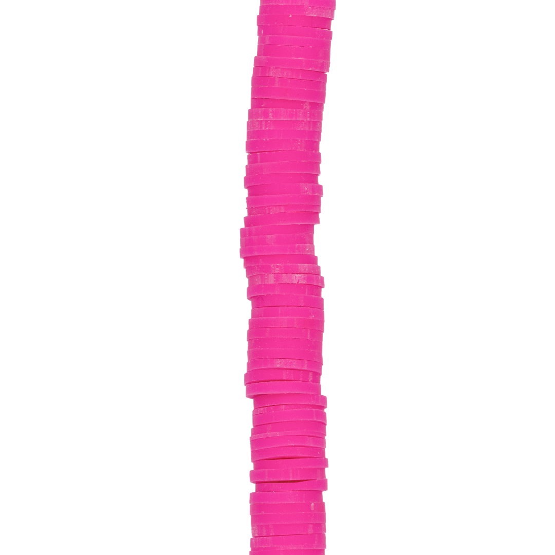 Heishi Beads, Flat Disk Polymer Clay Beads, 8mm, Available in Multiple Colours