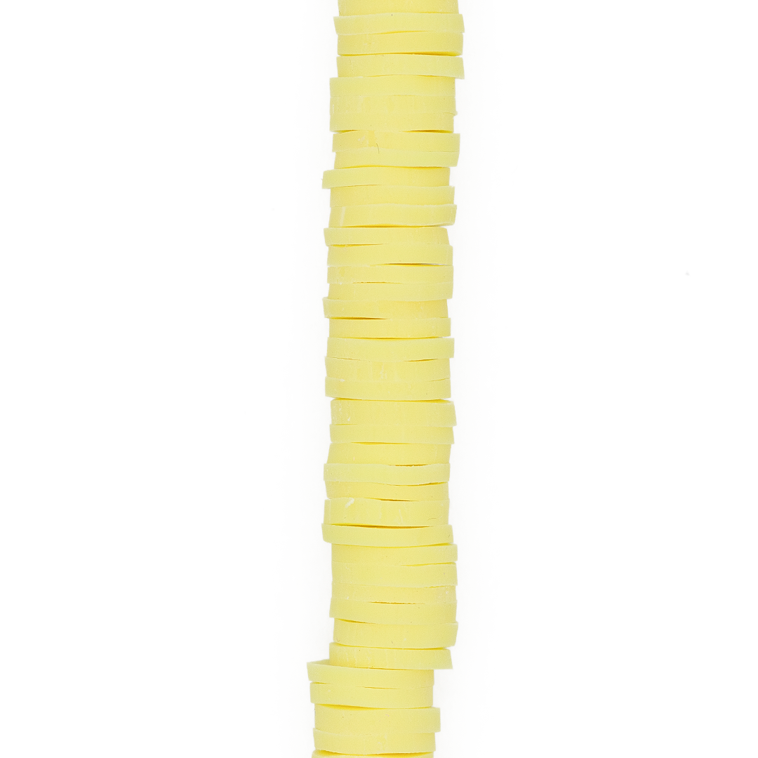 Heishi Beads, Flat Disk Polymer Clay Beads, 8mm, Available in Multiple Colours