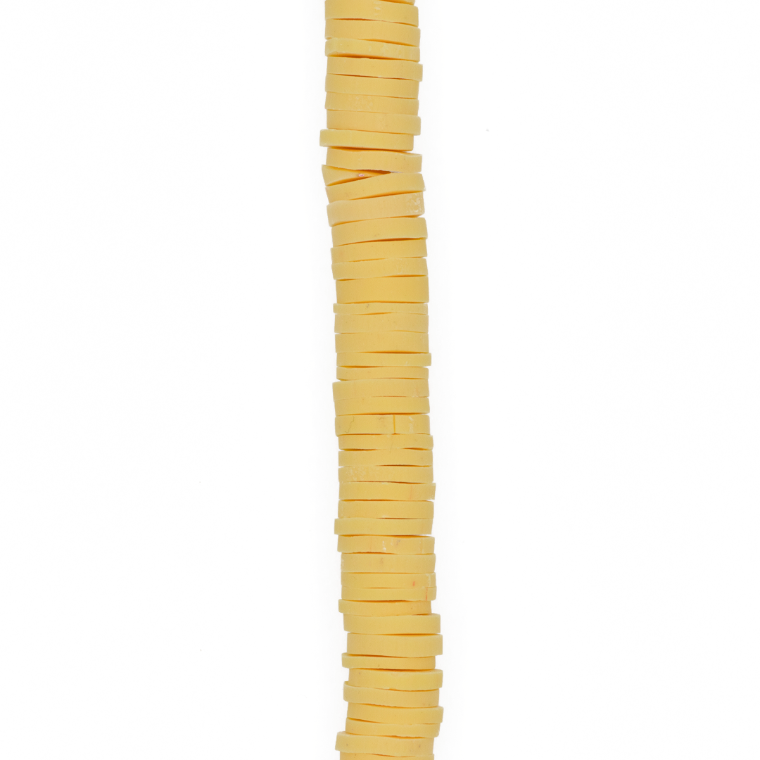 Heishi Beads, Flat Disk Polymer Clay Beads, 8mm, Available in Multiple Colours