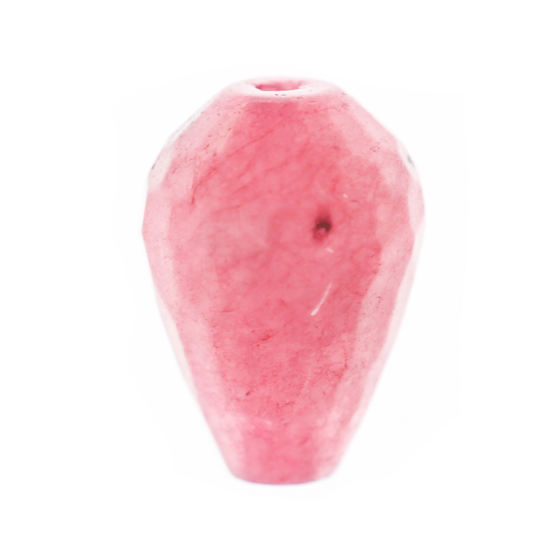 Jade, Dyed, Faceted, Teardrop, Semi-Precious Stone, 18mm x 13mm, Sold Per pkg of 2, Available in Multiple Colours