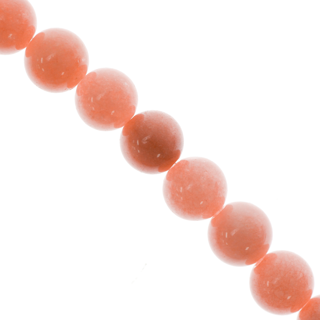 Coral Jade, Opaque, Dyed, Semi-Precious Stone, Available in Multiple Sizes