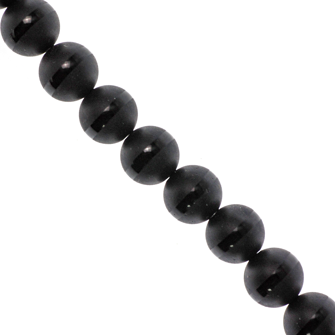 Matte String Onyx, Semi-Precious Stone, Available in Multiple Sizes