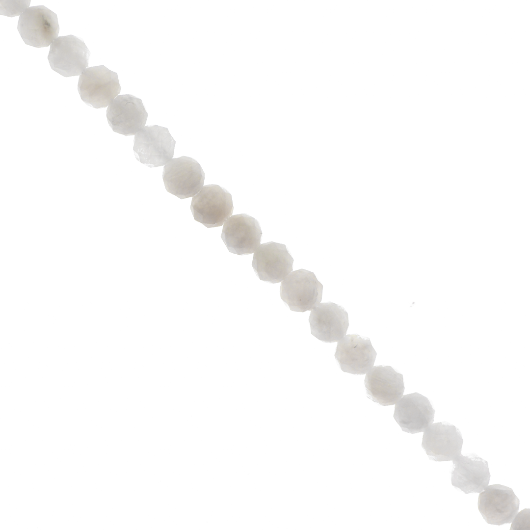 Faceted Moonstone, Semi-Precious Stone, 6mm, Approx 65 pcs per strand