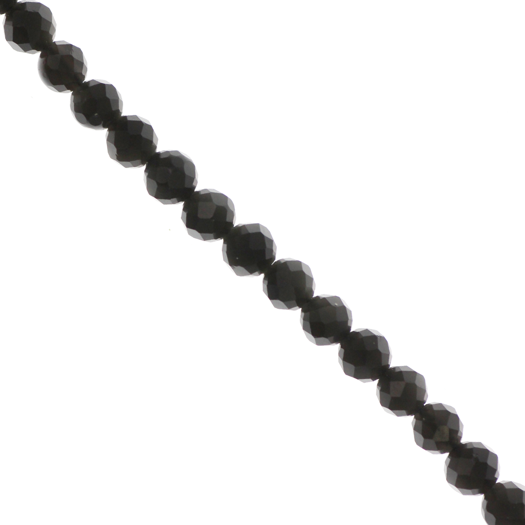 Faceted Black Obsidian, Semi-Precious Stone, Available in Multiple Sizes