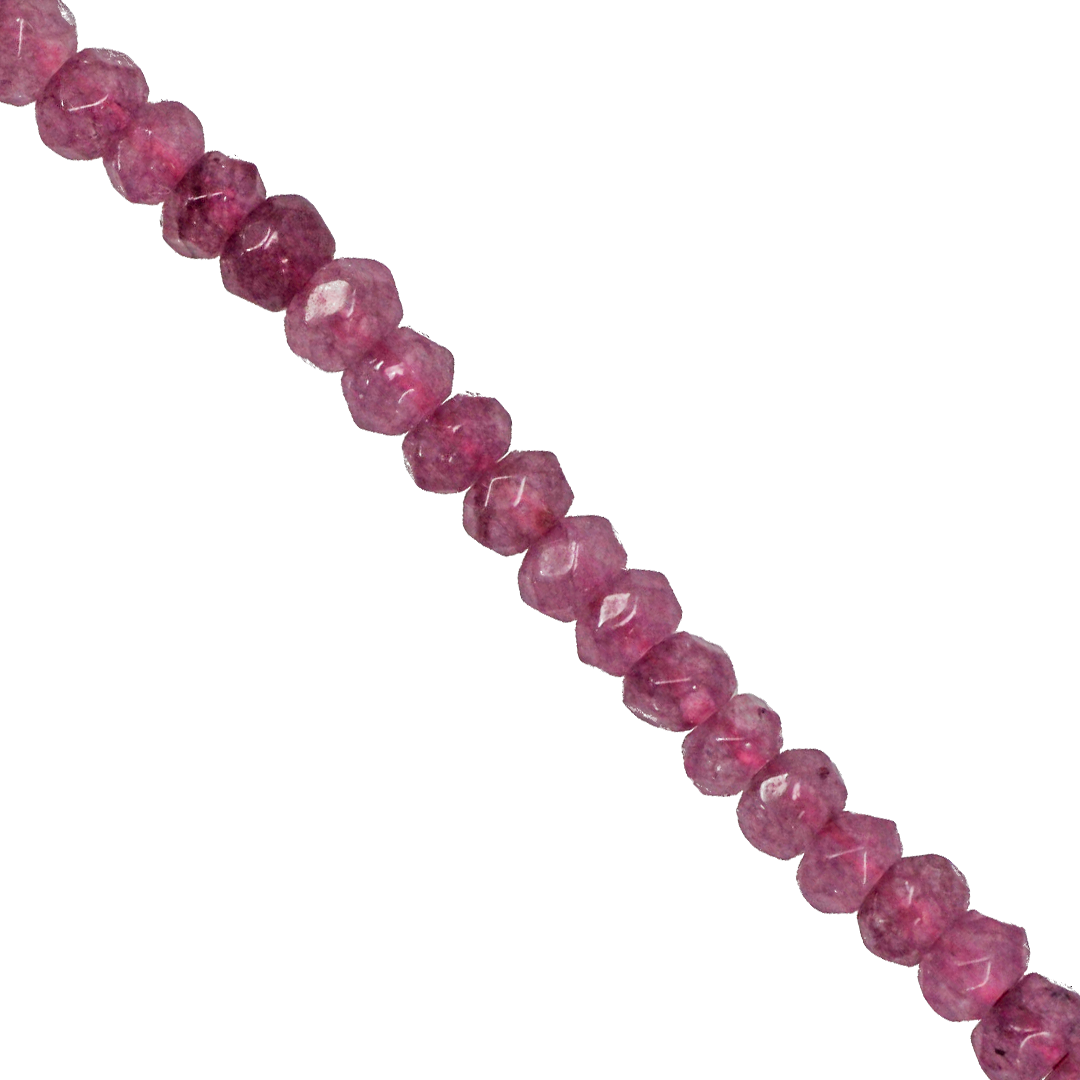 Dyed Agate, Rondelle Faceted, Semi-Precious Stone, 4mm x 3mm, 110 pcs per strand, Available in Multiple Colours