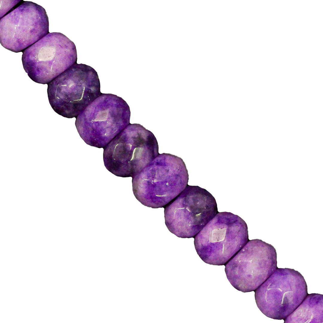 Dyed Agate, Rondelle, Faceted, Semi-Precious Stone, 6mm x 4mm, Approx 85pcs/strand, Available in Multiple Colours