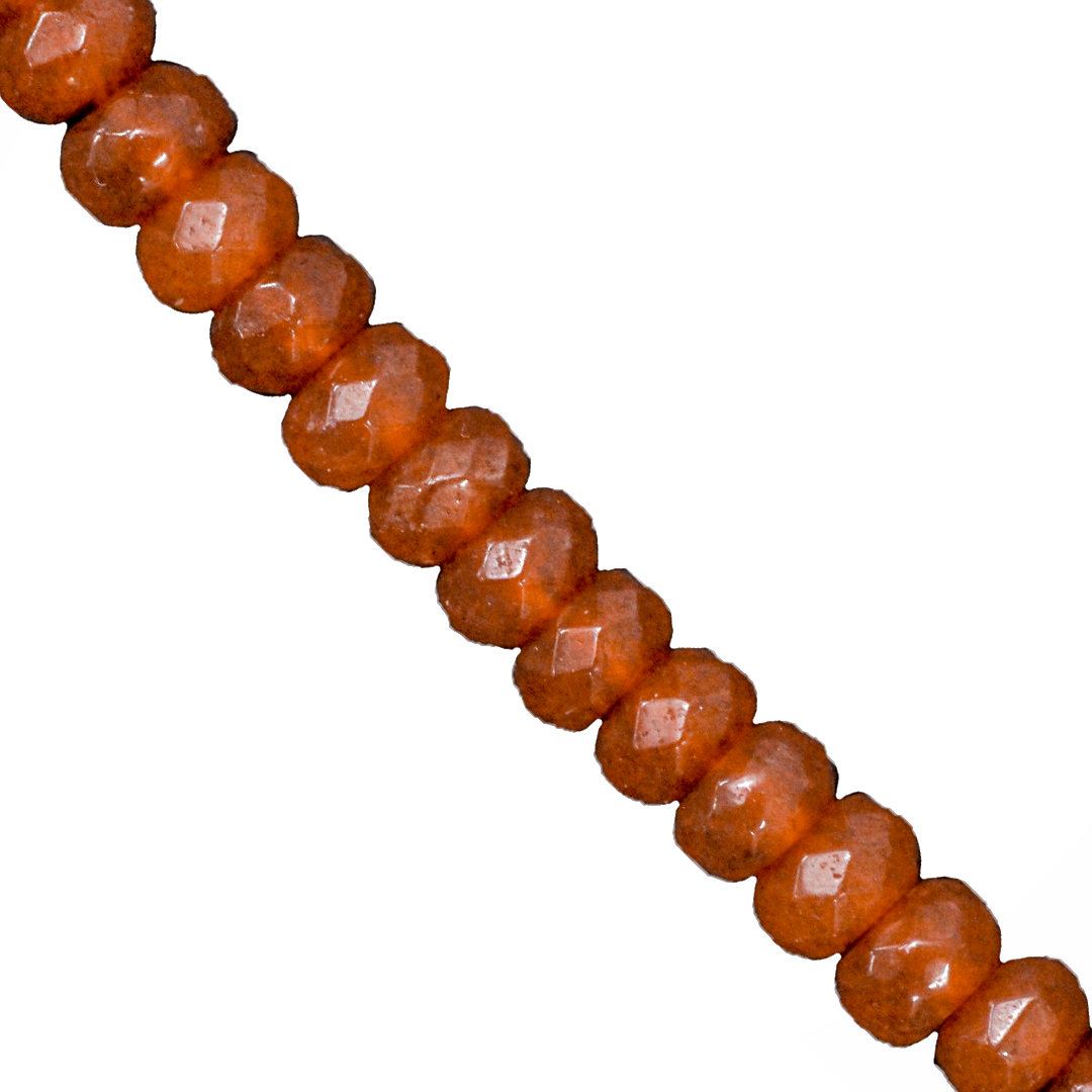 Dyed Agate, Rondelle, Faceted, Semi-Precious Stone, 6mm x 4mm, Approx 85pcs/strand, Available in Multiple Colours