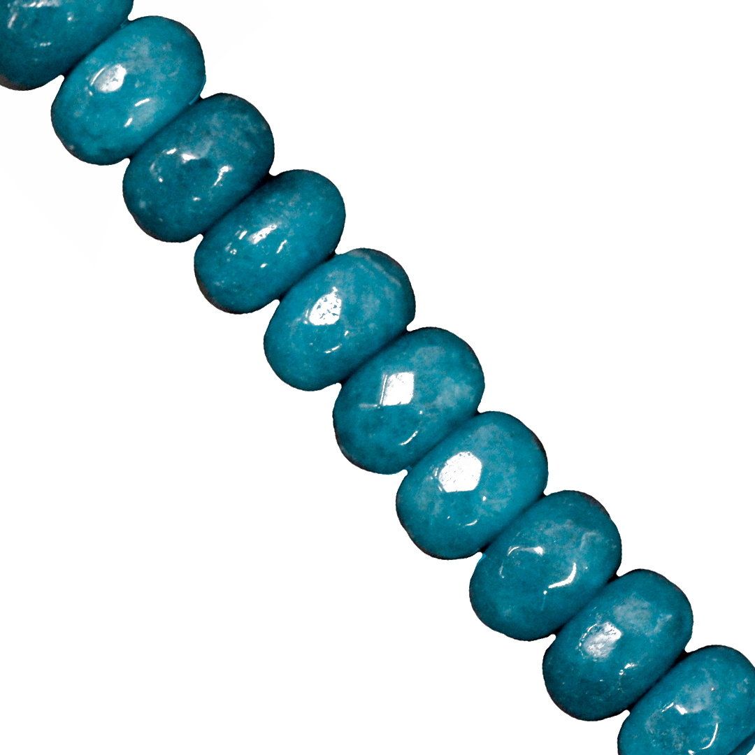 Dyed Agate, Rondelle Faceted, Semi-Precious Stone, 8mm x 5mm, 65 pieces per strand, Available in a Variety of Colours
