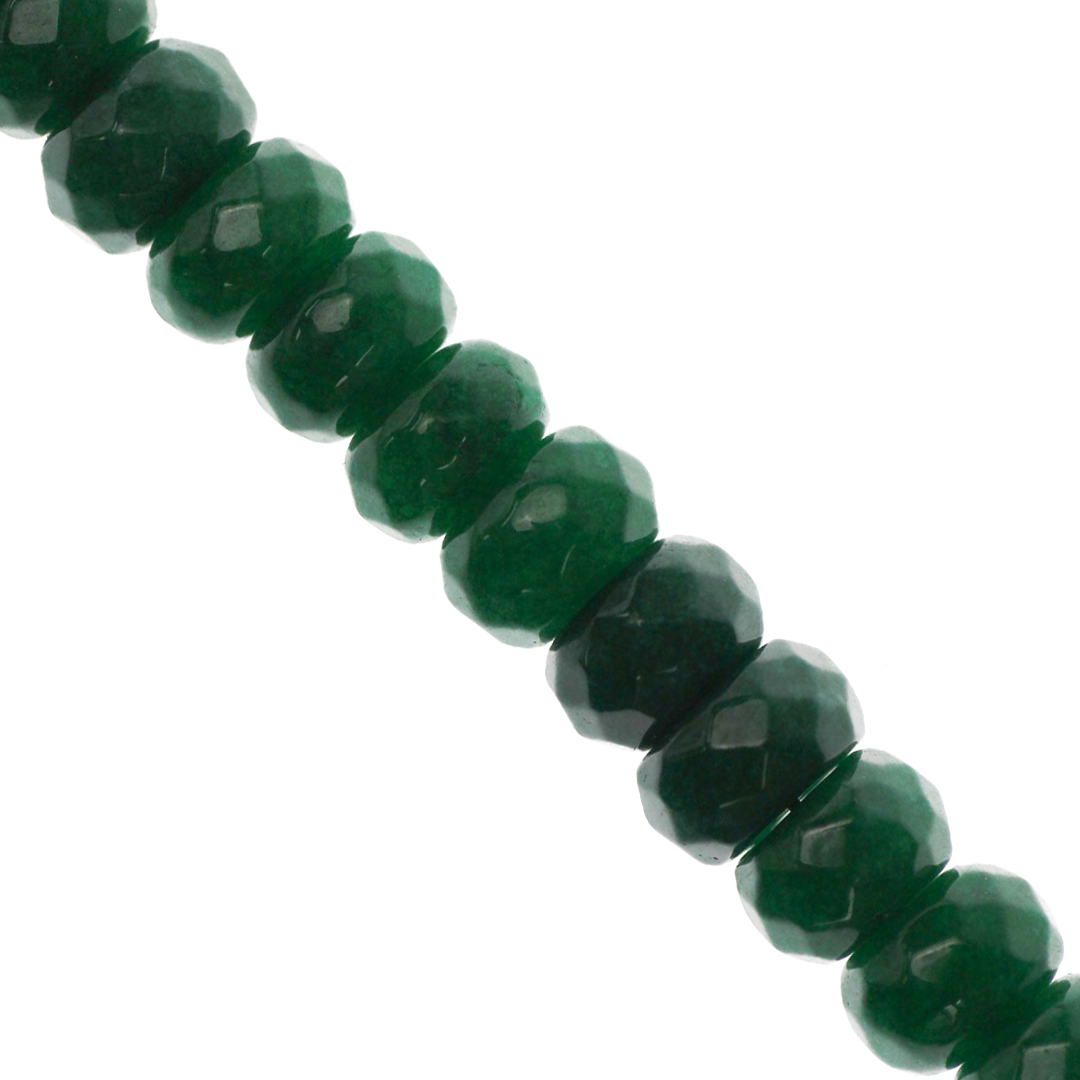 Dyed Agate, Rondelle Faceted, Semi-Precious Stone, 8mm x 5mm, 65 pieces per strand, Available in a Variety of Colours