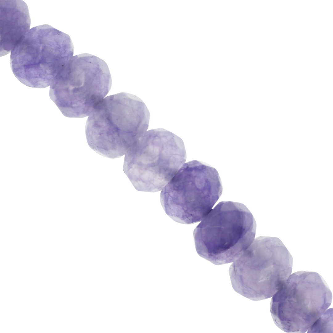 Dyed Agate, Rondelle Faceted, Semi-Precious Stone, 8mm x 5mm, 65 pieces per strand, Available in a Variety of Colours