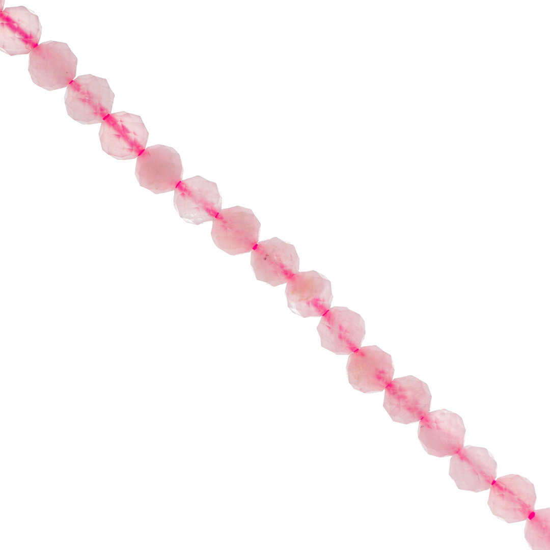 Faceted Rose Quartz, Semi-Precious Stone, Available in Multiple Sizes