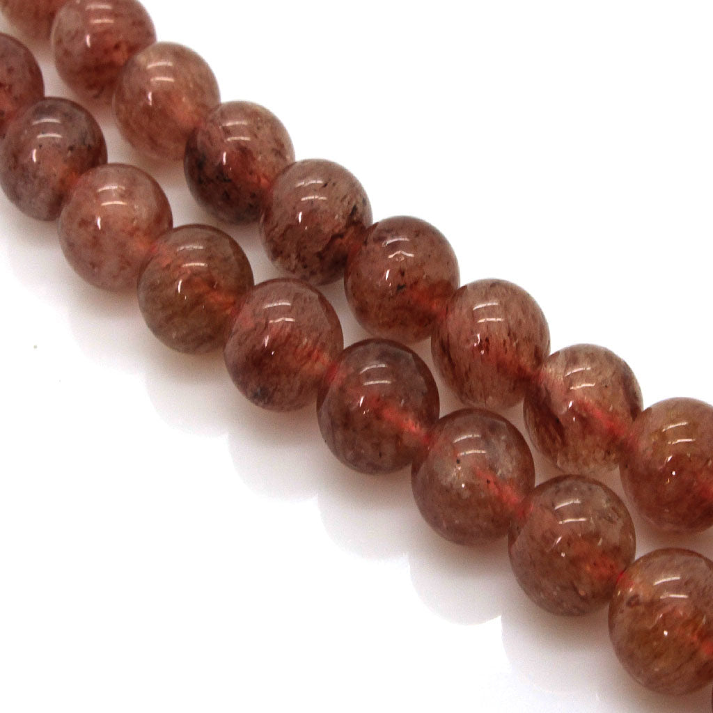 Ruby Quartz, Semi-Precious Stone, 6mm, 66 pcs per strand