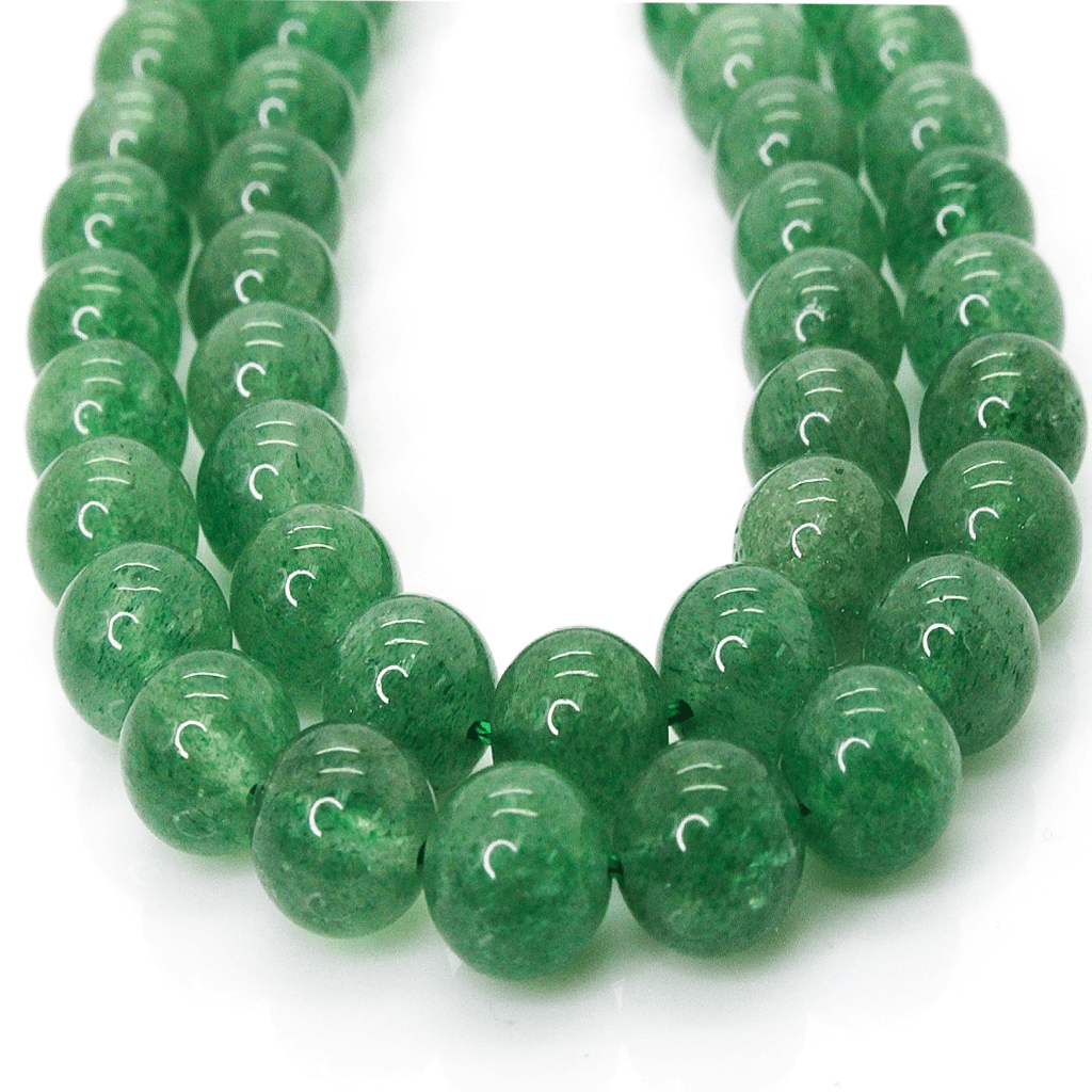 Green Ruby Quartz, Semi-Precious Stone, 8mm, 48 pcs per strand
