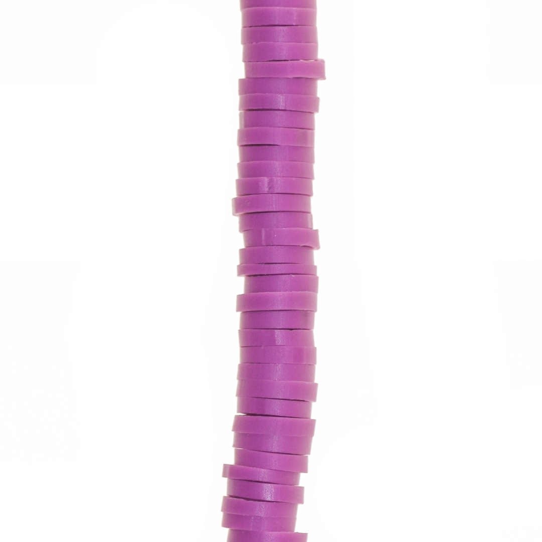 Heishi Beads, Flat Disk Polymer Clay Beads, 6mm, Available in Multiple Colours