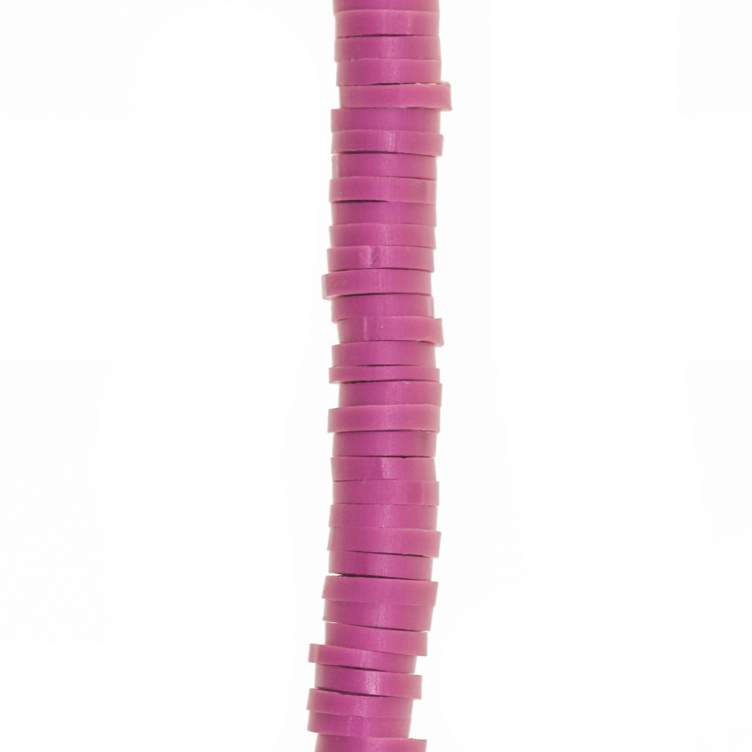 Heishi Beads, Flat Disk Polymer Clay Beads, 6mm, Available in Multiple Colours