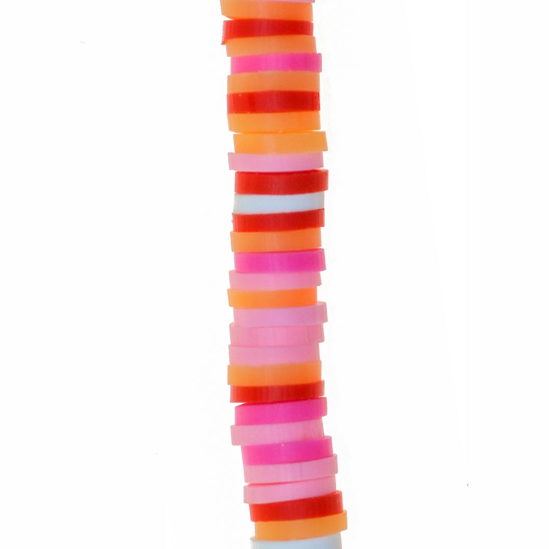 Heishi Beads, Flat Disk Polymer Clay Beads, 6mm, Available in Multiple Colours
