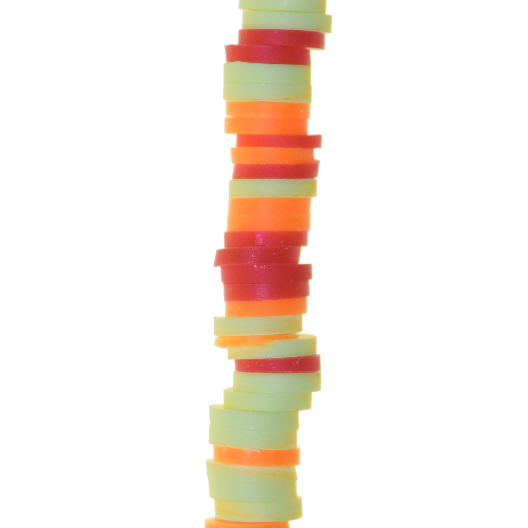 Heishi Beads, Flat Disk Polymer Clay Beads, 6mm, Available in Multiple Colours