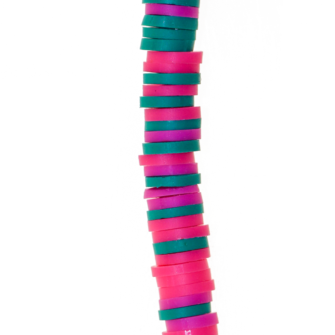 Heishi Beads, Flat Disk Polymer Clay Beads, 6mm, Available in Multiple Colours