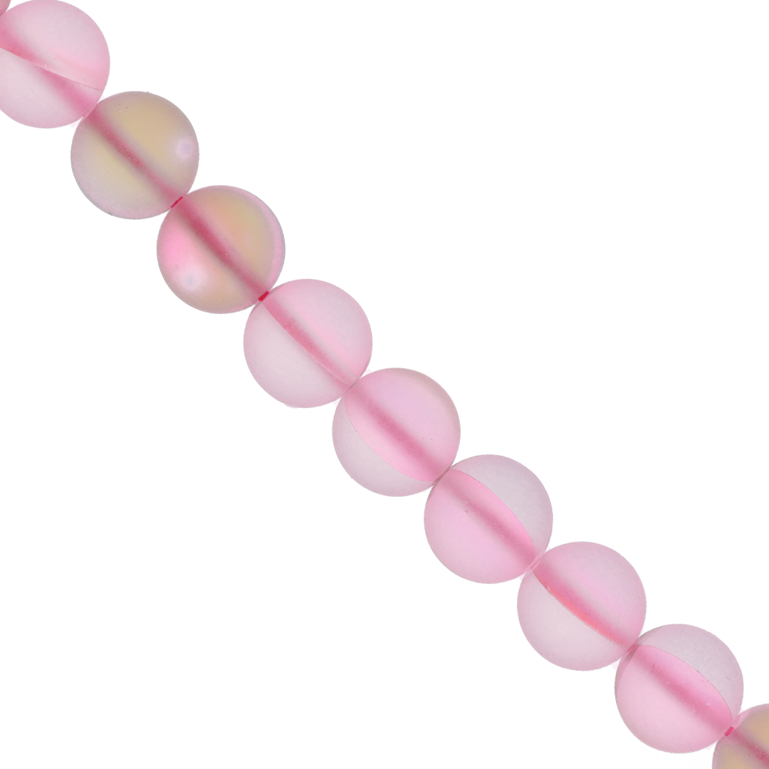 Synthetic Matte Mystic Aura Quartz, 6mm, Approx 60 pcs per strand, Available in 9 Colours