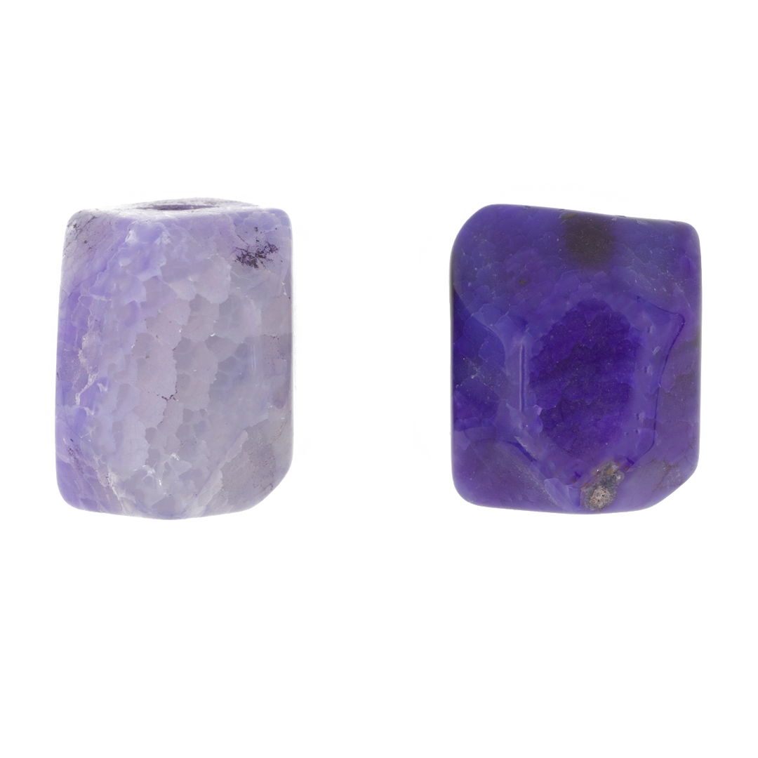 Tumbled Agate Pieces, Semi-Precious Stone, Approx 15-17mm(L) x 8-12mm (w), 2.8mm hole. Available in Multiple Colors