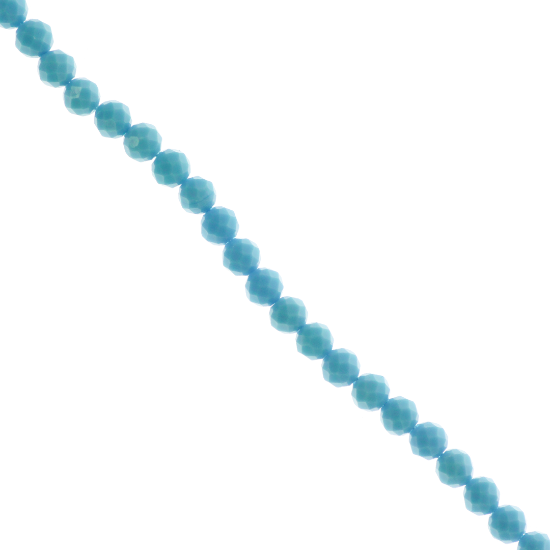 Faceted Turquoise Blue, Semi-Precious Stone, 4mm, Approx 100 pcs per strand