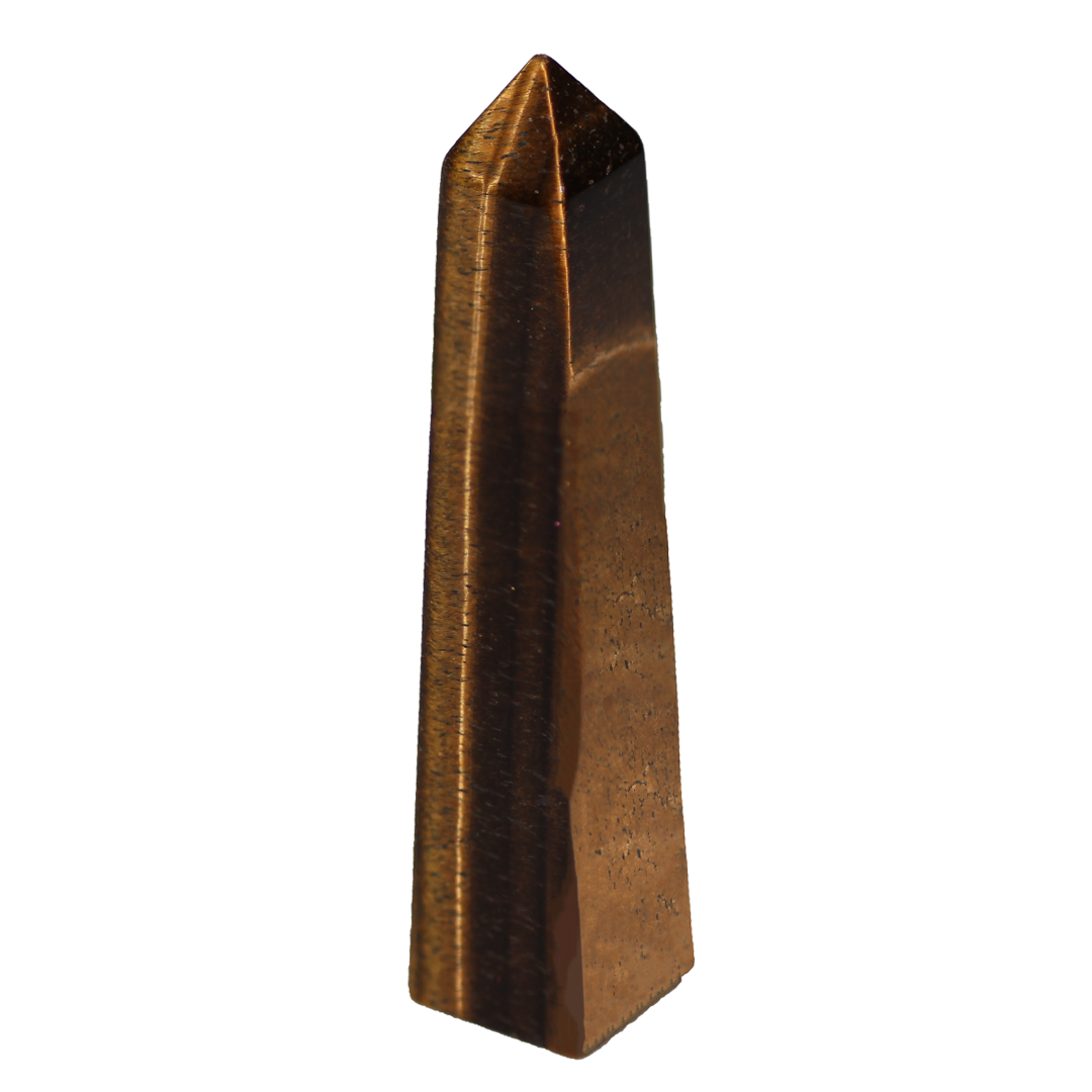 Tiger Eye Tower Stone, Semi-Precious Stone, Approx 7-9cm - 1 pc