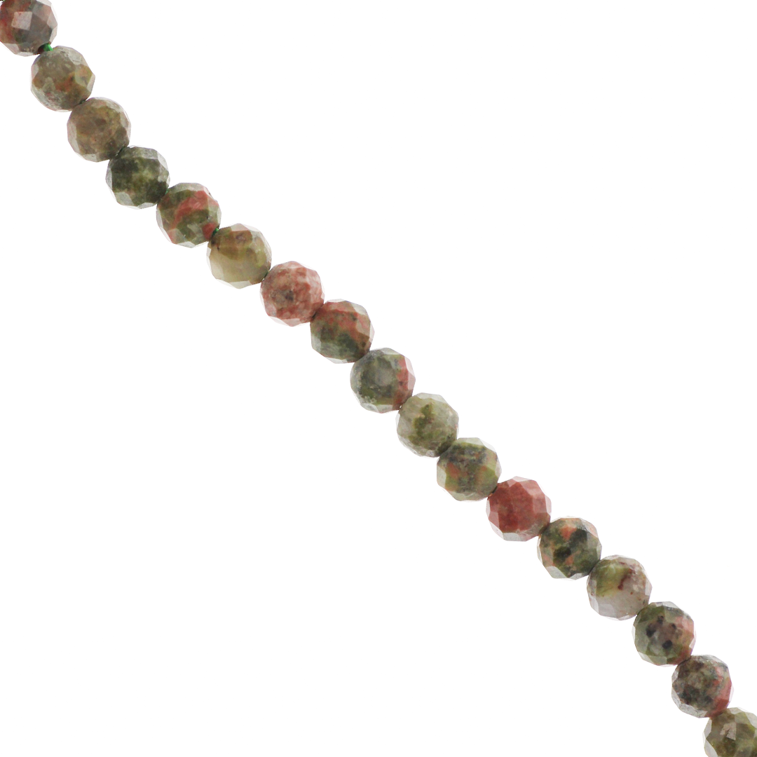 Faceted Unakite, Semi-Precious Stone, Available in Multiple Sizes