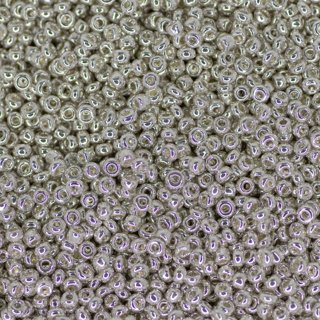 Seed Bead Bulk Bags - 6/0 -Silver Galvanized Duracoat - 447g/6,000pcs