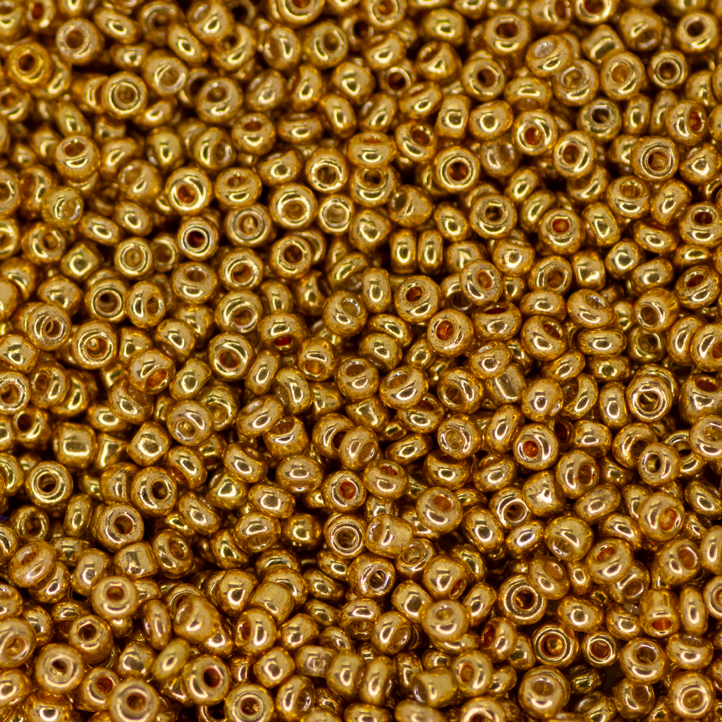 Seed Bead Bulk Bags - 6/0 - Gold Galvanized Duracoat - 447g/6,000pcs