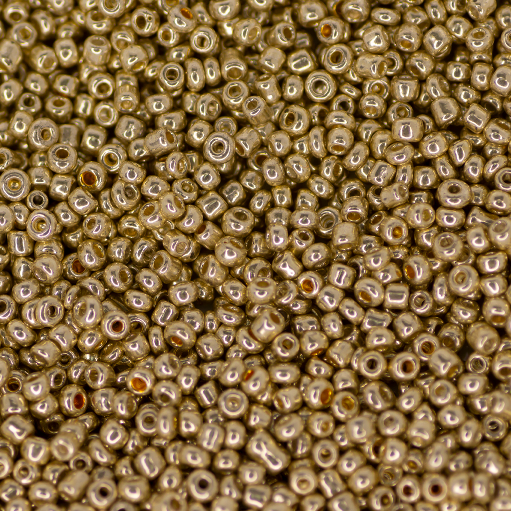 Seed Bead Bulk Bags - 8/0 - Champagne Galvanized Duracoat - 449g/13,000pcs
