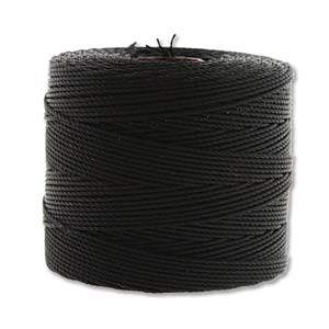 BeadSmith S-Lon Bead Cord - 0.4mm - 118 Yards - BLACK