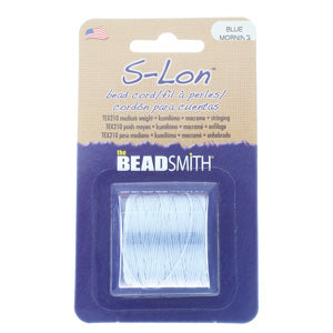 BeadSmith S-Lon Bead Cord - 77 yards - Blue Morning