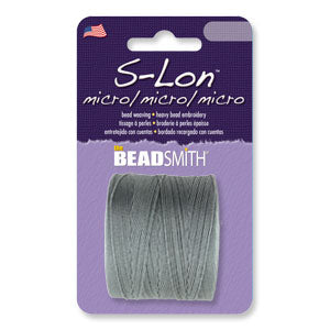 BeadSmith S-Lon Bead Cord - 287- yards - GREY