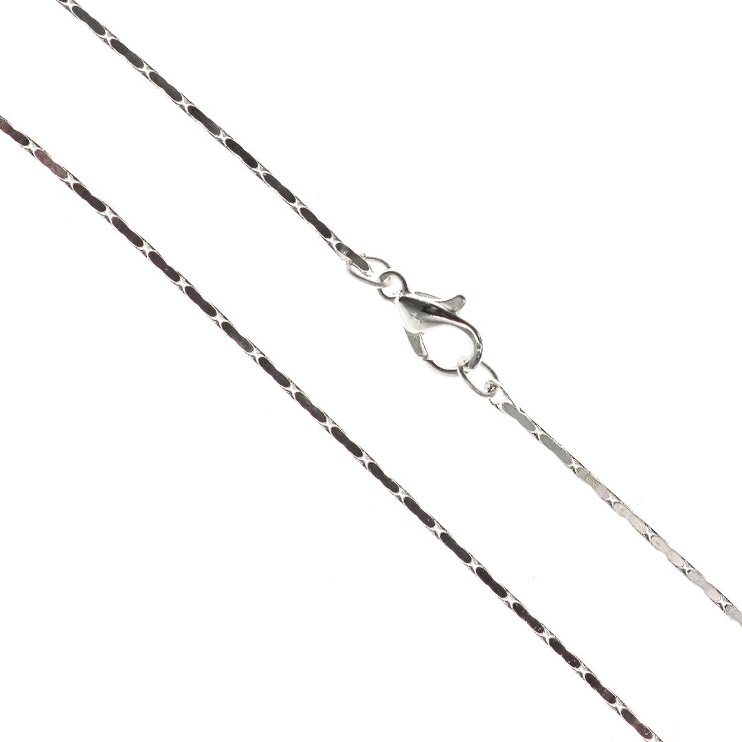 Chains, Alloy, Bright Silver, 16 inches, Sold Per pkg of 12