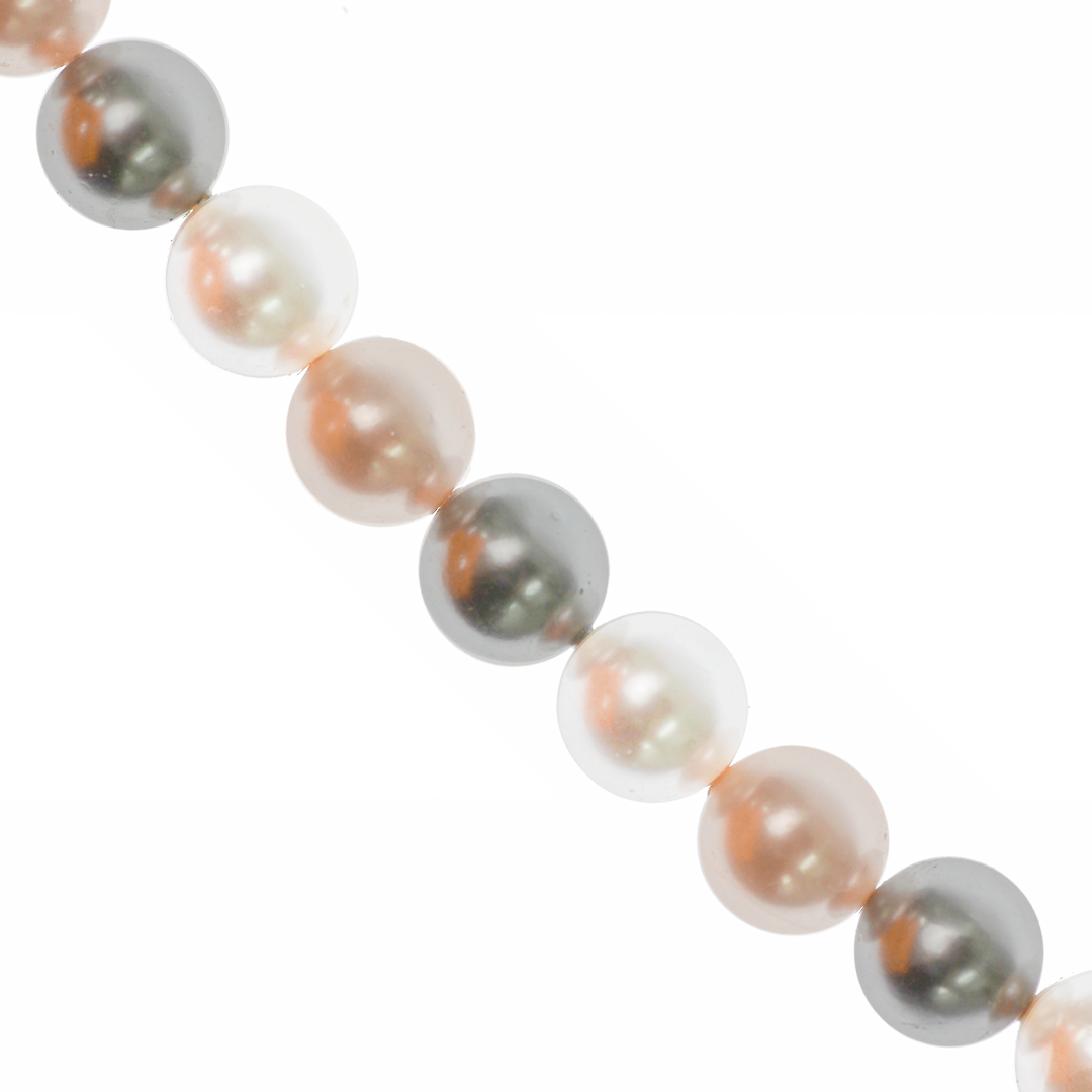 Shell Pearls, Light Pink, White & Grey, Available in Multiple Sizes