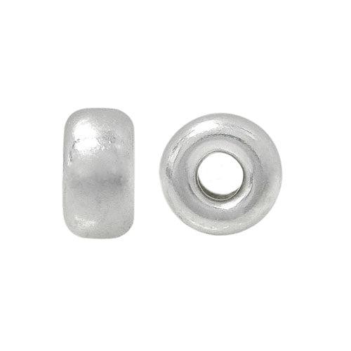 Bead, Sterling Silver, Shiny Roundel - 3mm x 1.5mm - 4pcs