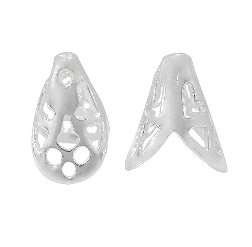 Bead Cone, Sterling Silver, 9.5mm Diameter - 2pc