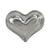Bead, Heart, Sterling Silver, 5mm L x 6.5mm W, 1pc