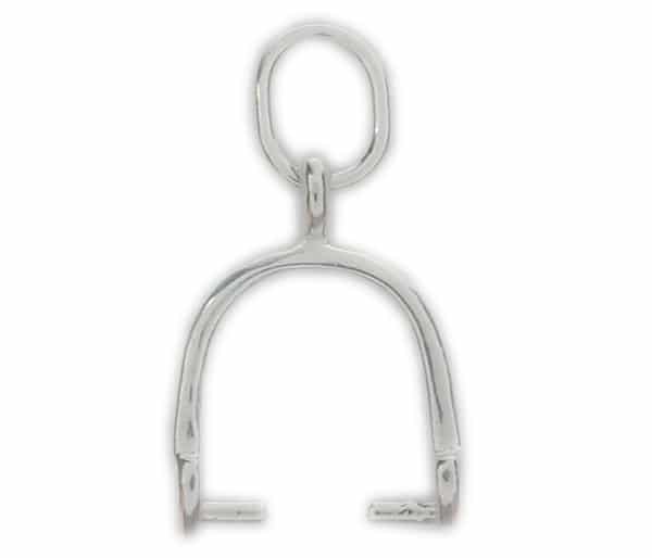 Bail, Horseshoe Pinch Bail, Sterling Silver, 11mm X 7mm - 1pc