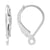 Earring, Sterling Silver, leverback w/1mm loop - 16mm x 9mm - 1 pair