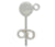 Earring, Sterling Silver, Stud w/ Backing - 5mm x 11mm - 1 pair